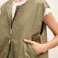 Double Zip Button Loose Vest