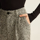 Wool-Blend Tweed Pants