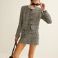 Wool-Blend Checked Blazer