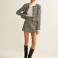 Wool-Blend Checked Blazer