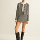 Wool-Blend Checked Blazer