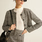 Wool-Blend Checked Blazer