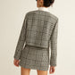 Wool-Blend Checked Blazer