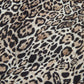 Contrast Trim Leopard Printed Winter Coat