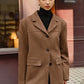 Suede Button Lapel Blazer