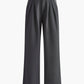 Contrast Trim Pleated Draped Pants