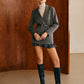 Beaded-Decor Blazer Without Belt