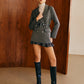 Beaded-Decor Blazer Without Belt