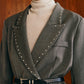 Beaded-Decor Blazer Without Belt