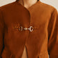Metal-Detail Suede Jacket