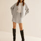 Tweed Pockets Zipper Warm Jacket