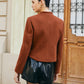 Button Down Tweed Short Coat
