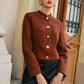 Button Down Tweed Short Coat