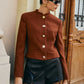 Button Down Tweed Short Coat