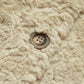Minky V-Neck Breasted Faux Fur Coat