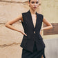 Deep V-Neck Button Slim Vest