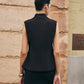 Deep V-Neck Button Slim Vest