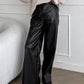 Versatile Faux Leather Pants