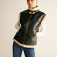 Teddy Lined PU Leather Vest