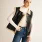Teddy Lined PU Leather Vest