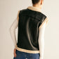 Teddy Lined PU Leather Vest