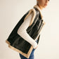 Teddy Lined PU Leather Vest