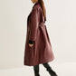 Windproof PU Leather Long Jacket