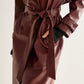 Windproof PU Leather Long Jacket