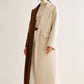 Two-Tone Slit Tweed Long Coat