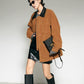 Contrast Collar Suede Blazer