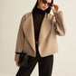 Plain Lapel Shift Jacket