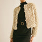 Flower Crew Neck Blazer