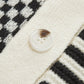 Geometric-Pattern Crop Knit Outerwear