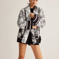 Boheme Contrast Binding Lapel Winter Coat