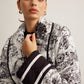 Boheme Contrast Binding Lapel Winter Coat
