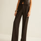 High-Waist Straight Pants
