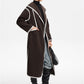 Contrast Binding Breasted Long Coat