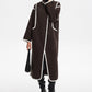 Contrast Binding Breasted Long Coat