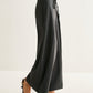 Rope Belt Wide-Leg Pants