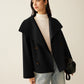 Large Collar Tweed Coat