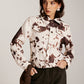 Cow Printed Tweed Short Jacket