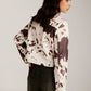 Cow Printed Tweed Short Jacket