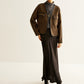 Leisure Contrast Trim Tweed Coat