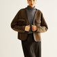 Leisure Contrast Trim Tweed Coat