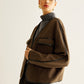 Leisure Contrast Trim Tweed Coat