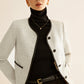 Elegant Contrast Trim Blazer