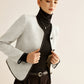 Elegant Contrast Trim Blazer