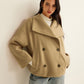 Large Collar Tweed Coat