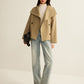 Large Collar Tweed Coat