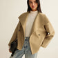 Large Collar Tweed Coat